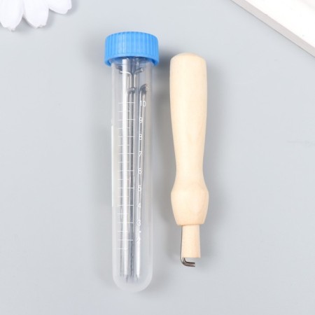 Fasting needles,+holder set 10 pcs: 7.9 cm, 8.6 cm, 9 cm