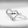 Ring "Atmosphere" is a crumpled heart, color silver, dimensionless