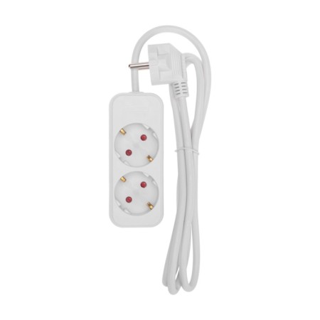 Extension cord Standard 2 nests, 1.5m, 3x1.0mm², s/h, white rexant