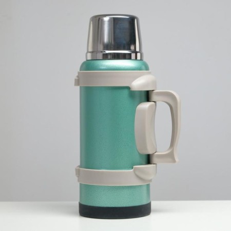 Thermos, 4.4 l, Volume "Master K", with two circles, with a strain, saves heat 60 hours, green 542773-4