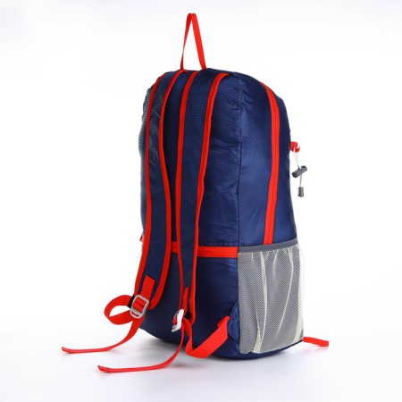 Tourist backpack 25l, folding, waterproof, with lightning, 4 pockets, blue color-2