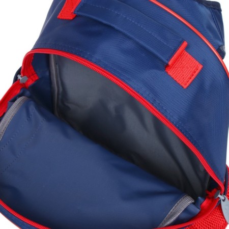 School backpack, 37 x 26 x 13 cm, ergonomic back, calligrata orth "puppy on jeans", blue-15