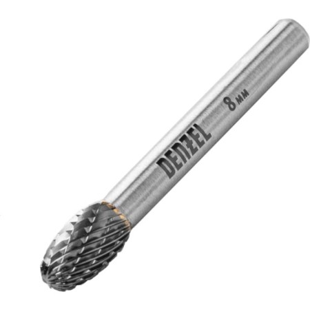Denzel Borfrase, type E, metal, carbide, oval, 8 mm