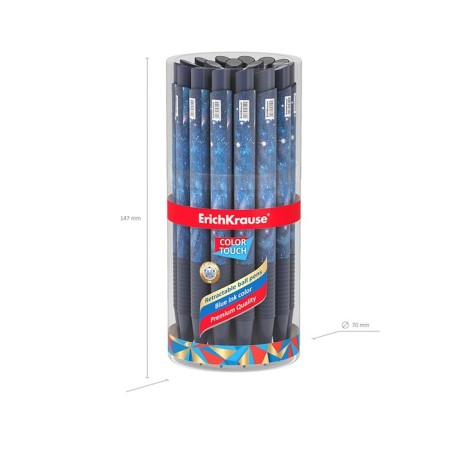 Handle Ball machine gun. Erichkrause Colortouch Space, node 0.7 mm, flu, blue ink-5