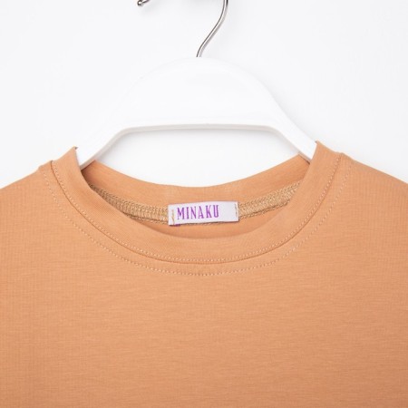 T -shirt Children's Minaku: Basic Line Kids Sand color, height 146-8