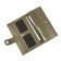 Wallet, magnet, 14 pockets, 1 department for trifles, n/k olive metallic
