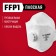 Half mask filter bison TK-80 11164_z02, flat, with a flap of exhalation, ffp1