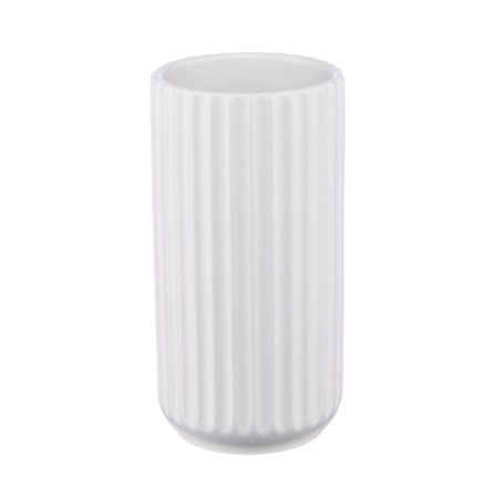 Decorative vase "Relief", 9.5 × 9.5 × 18 cm, white color-3