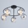 Chandelier "Drops" 5x60W E27 Black 55x55x25.5cm