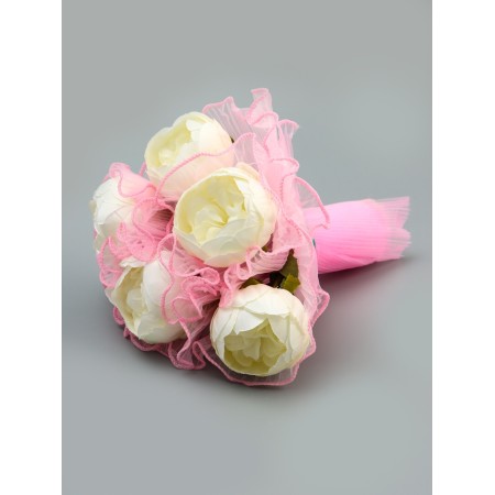 Floristic material for bouquets, pink, 28cm*4m-2
