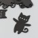 Decor "Cat" 5x6 cm black set 6 pcs foam