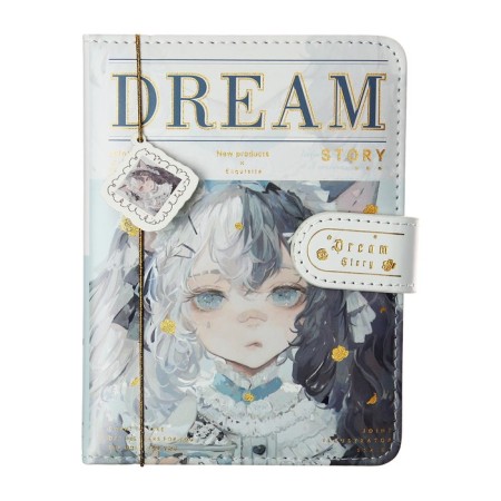 Gift notebook, A6, 96 sheets, color block, with a knife, PVC cover, "Anime", mix-4