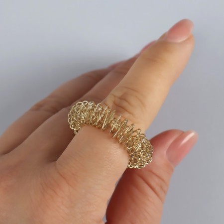 Fingers massages, d = 3 × 0.8 cm, 2 pcs, golden color-3