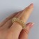 Fingers massages, d = 3 × 0.8 cm, 2 pcs, golden color