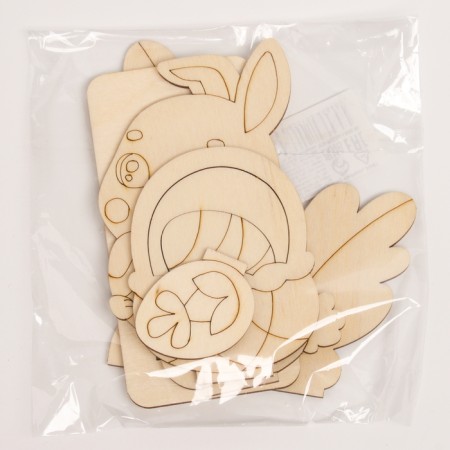 Harvesting for creativity. Wood painting "Bunny"-4