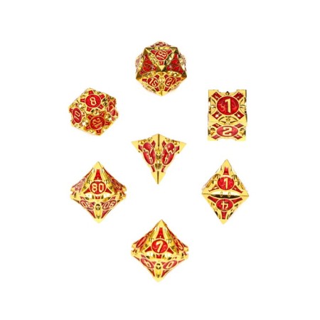 Cubes set for D&D (Dungeons and Dragons, DND) "Game time", Series: D&D, 7 pcs, red-1
