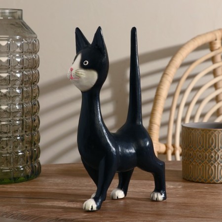 Souvenir tree "cat" black 15x27x7 cm