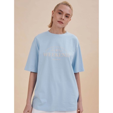 Female T -shirt, size l, blue color