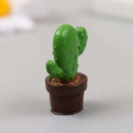 Figure for Florarium Polystone "Cactus in a pot" 3x3.5 cm-1
