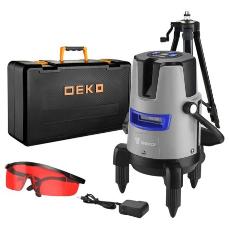 The level of DEKO DKLLL02RB Pro Set 2 Premium, 2 rays, self -leveling, tripod, ± 0.2 mm/m-3