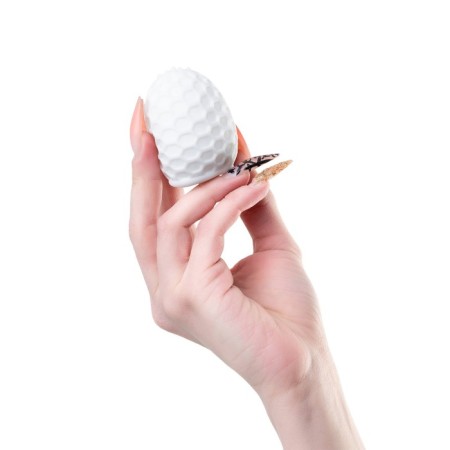Masturbator A-Toys Pufl, Tre, White Color, 6 cm, D 2.7 cm-9