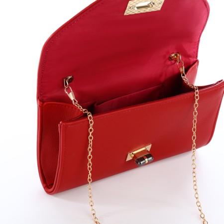 Female bag on a valve, burgundy color-4