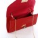 Female bag on a valve, burgundy color