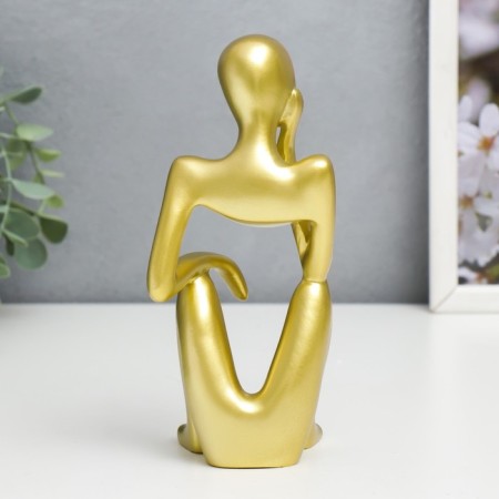 Souvenir Polystone "Abstraction - expectation" gold 19x6x8 cm-2