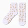 Tainted women's socks, white color/leopard, district 23-24