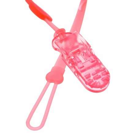 Holder for the nipple - dummy "heart", silicone, pink color-3