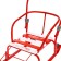 Sled "Timka 3k" with mittens, red color