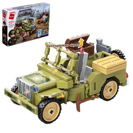 Designer Military Zone "Jeep", 3 minifigurs and 264 parts