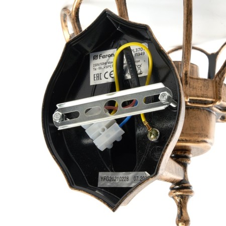 Sadovo-park lamp Feron PL3701, IP44, E27, 60 W, 180x200x320 mm, color black gold-5