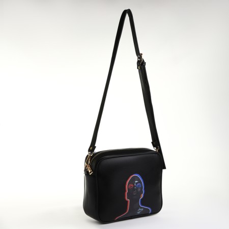 Women's bag over the shoulder Textura, small, black color-3