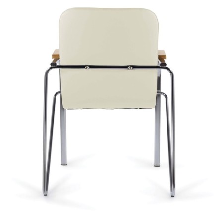 Brabix Samba CF-103, Chrome, Buk (D-1), leatherette, beige-4