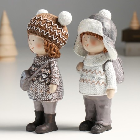 Polystone souvenir "Baby/Baby in a winter sweater and hat" MIX 8.5x8x19 cm-3