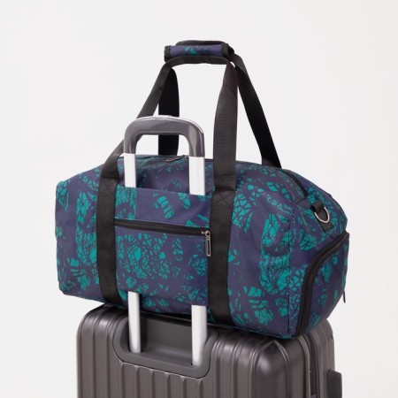 Sports bag with lightning, external pocket, turquoise color-4