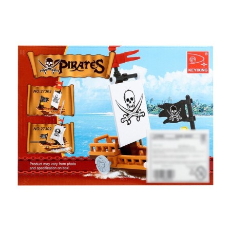 Designer "Pirate Boat", 62-66 parts, mix-4