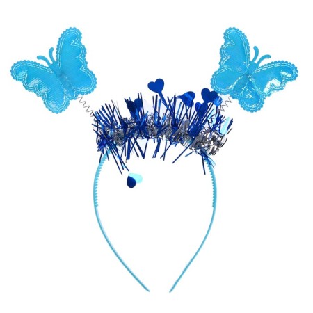 Carnival set "Butterfly", 3 objects: wings, rim, rod, blue color-2