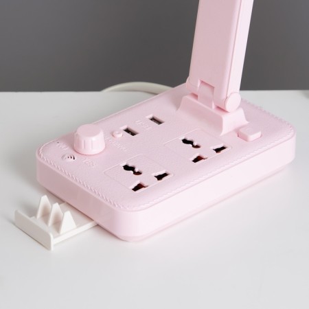 Board Lamp "ERA" LED 8W 3000K-6000K Dimmer 2 rosett 2xUSB2.0 Pink 10x28x33cm Risalux 946-4