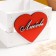 Kashpo wooden rack "love" 13x13x10 cm white
