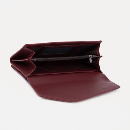 Women's wallet on magnets, burgundy color-3