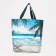 Shopper bag without fastening, colorful/blue color