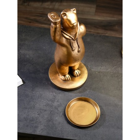 Steam for the little things "Bear", polystone, 45 cm, color gold-4