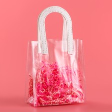 Gift package from PVC, white, 17 x 15 x 8 cm