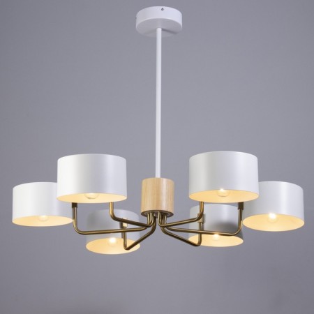 Brisco chandelier 6he27 40W white-gold 90x90x55 cm Bayerlux-1