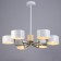 Brisco chandelier 6he27 40W white-gold 90x90x55 cm Bayerlux