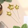 Set of candles for the cake, 3 pcs "Air Ball. Star", golden