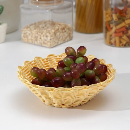 Basket for fruits and bread Vanilla, 17 × 17 × 6 cm