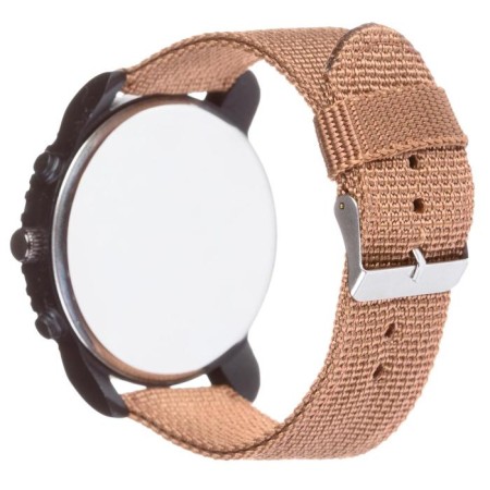 Men's watches "Soldier", brown, d = 4.5 cm, textile strap 22 mm-3